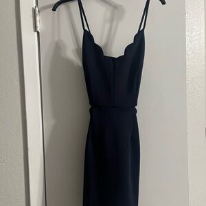 Navy Blue Sweetheart Neckline Dress for a special occasion